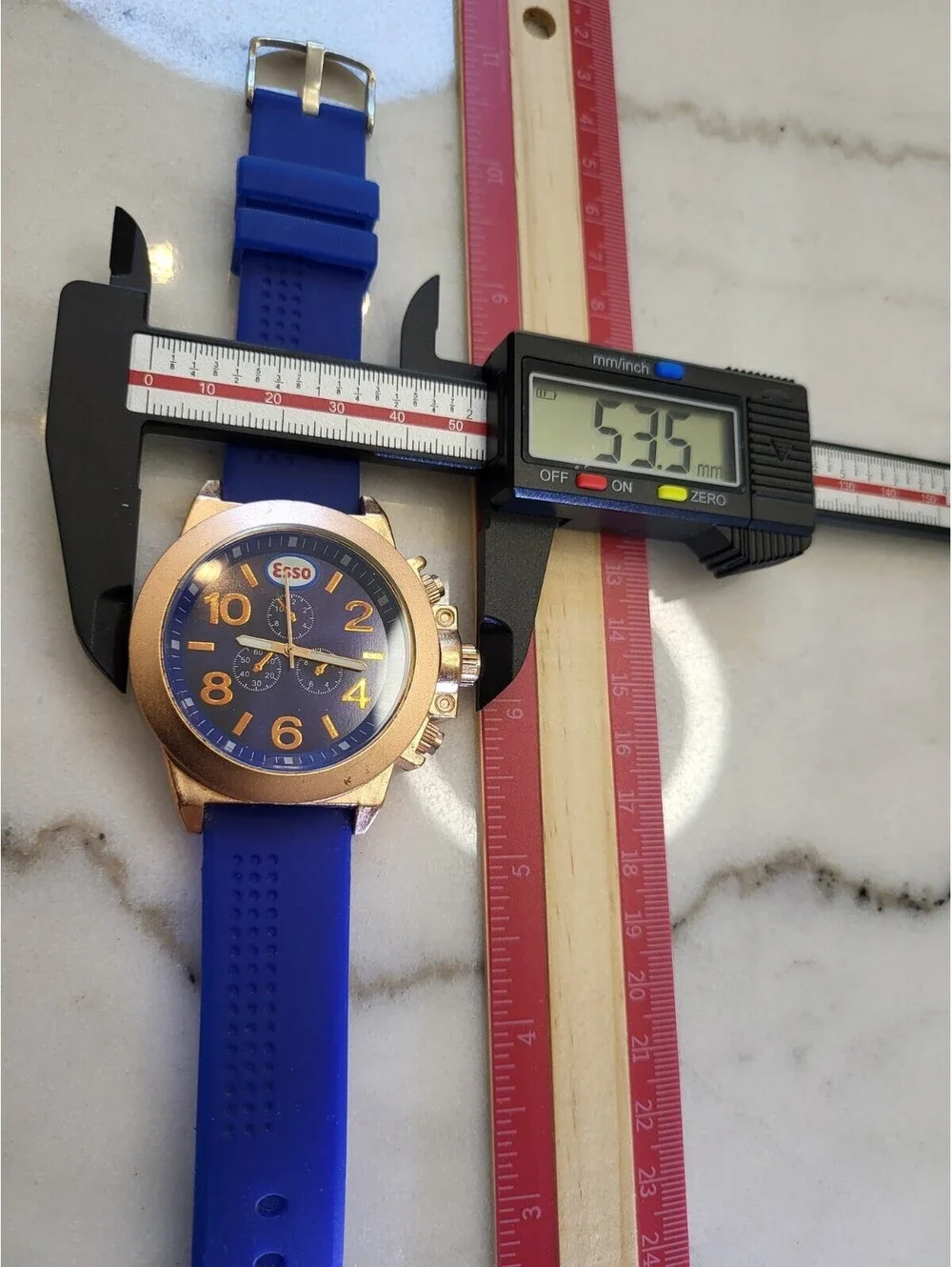 Men's Quartz Watch Working New Battery Automobilia 46mm ESSO Gasoline Working